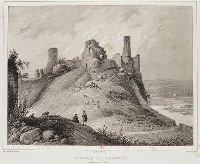 Ansicht von Berwick Castle, Berwick-upon-Tweed, graviert von Villain von Francois Alexandre Pernot